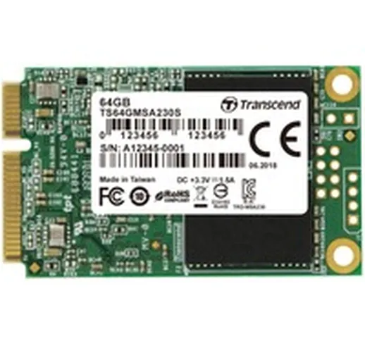 mSATA 230S 64GB Serial ATA III 3D NAND