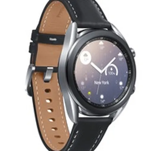 Galaxy Watch3 Smartwatch Bluetooth, cassa 41mm acciaio, cinturino pelle, Saturimetro, Rile...