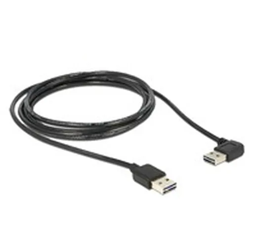 1m USB 2.0 A m/m 90° cavo USB USB A Nero