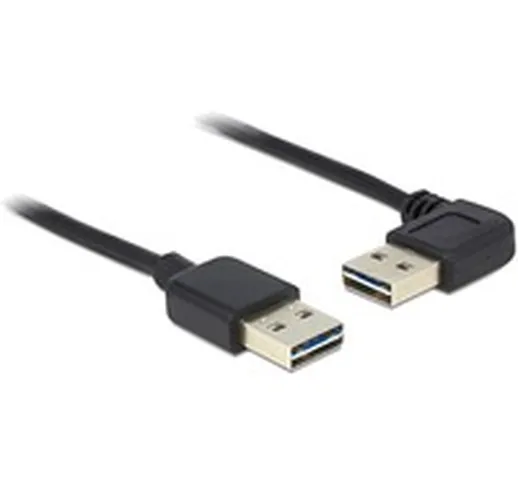 5m USB 2.0 A m/m 90° cavo USB USB A Nero