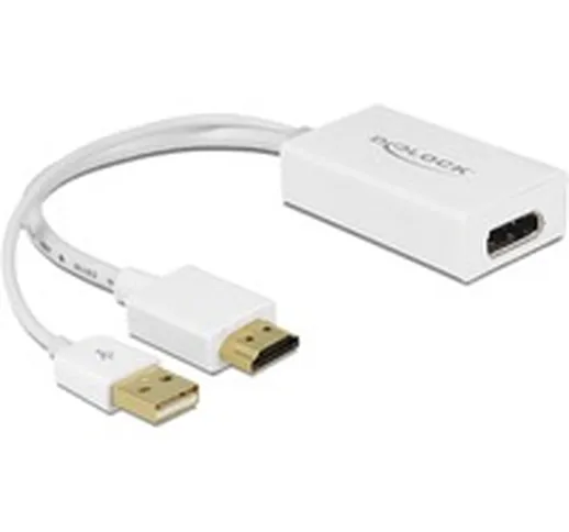 62496 cavo e adattatore video 0,245 m DisplayPort HDMI + USB Bianco