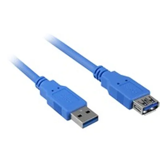 USB 3.0 M>F cavo USB 1 m Blu