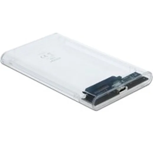 42617 contenitore di unità di archiviazione Box esterno HDD/SSD Trasparente 2.5"