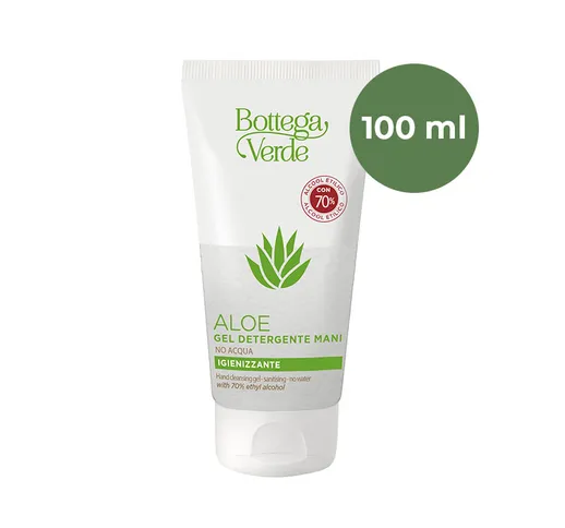 ALOE - Gel detergente mani (100 ml) - igienizzante NO ACQUA - 70% alcool etilico