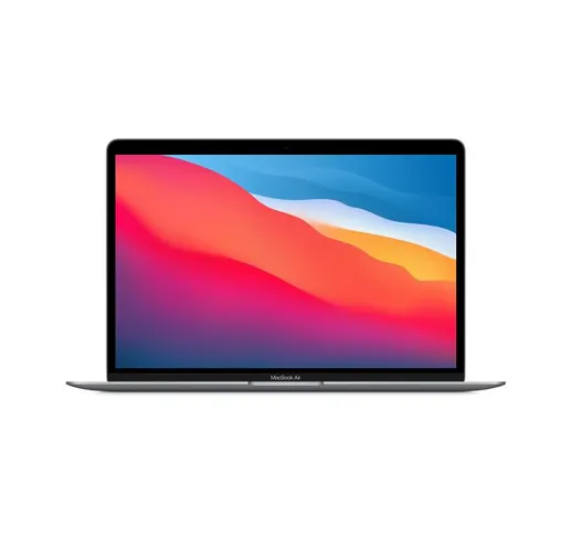 Notebook apple macbook air 2020 13 chip m1 con gpu 7-core 256gb ssd ram 8gb grigio sideral...