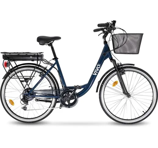 Vivo bike city bike milano 26 bicicletta elettrica 250w ruote da26 velocita` 25km autonomi...