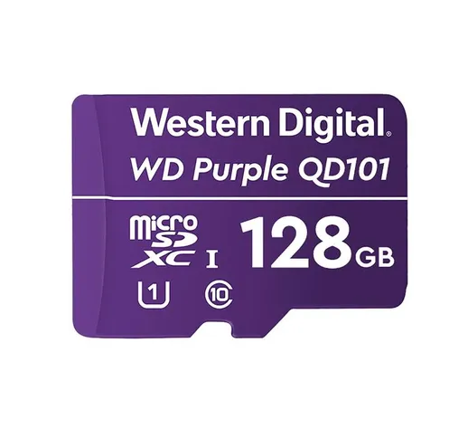 Western digital wd purple sc qd101 wdd128g1p0c scheda di memoria flash 128gb uhs-i u1 / cl...