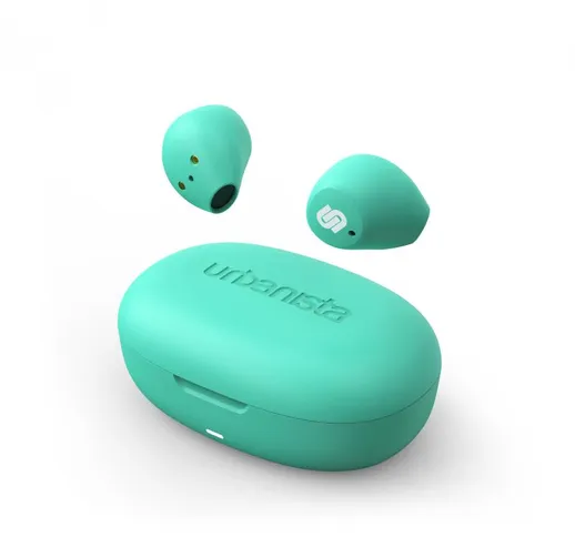 Urbanista lisbon cuffie bluetooth 5.0 con custodia wireless verde menta