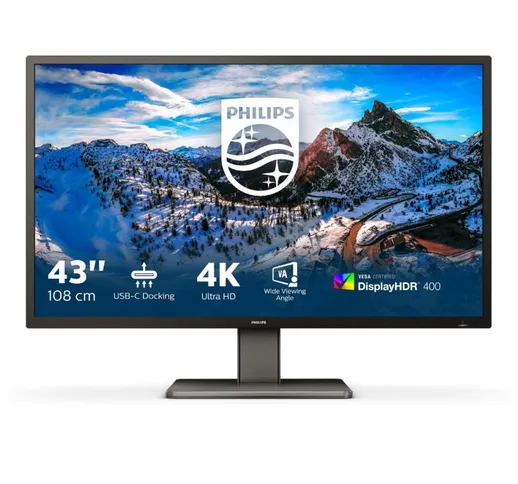 Philips p line 439p1/00 led display 42.5 3840x2160 pixel 4k ultra hd nero