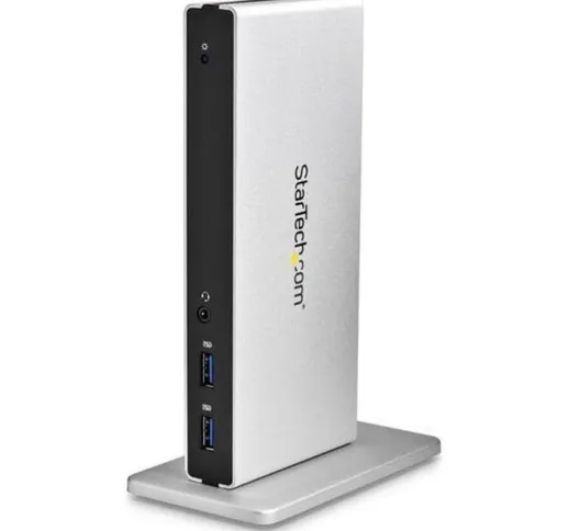 Startech docking station universale per laptop usb 3.0 a doppia uscita dvi gigabit etherne...