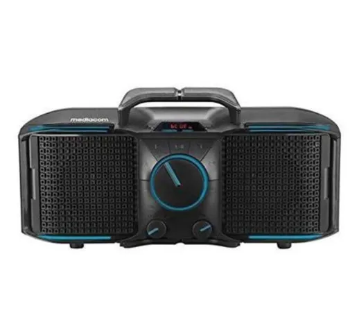 Mediacom m-ps60 musicbox party altoparlante boombox 20w led bluetooth nero