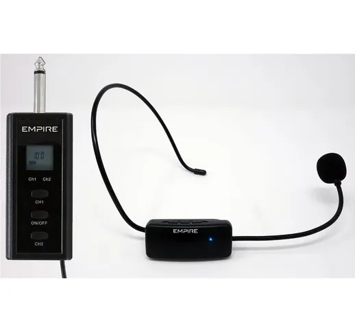 Empire ty.jn100 microfono uhf neck portatile+ ricevitore modular voice pro all-in-one nero