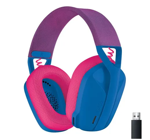  g435 cuffie gaming wireless bluetooth lightspeed microfono integrato blu rosa