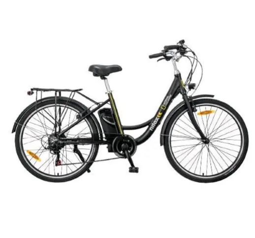 Nilox j5 ng bicicletta elettrica pedalata assistita 250w ruote da 26 nero