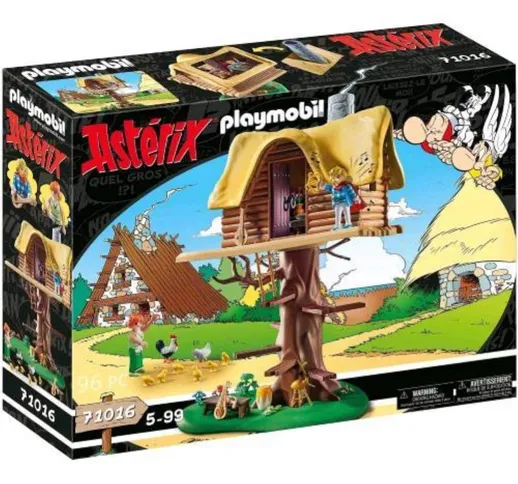 Playmobil asterix assurancetourix e la casa sull` albero con 2 personaggi e accessori