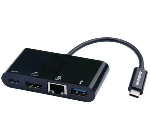 Mediacom m-docktpc docking station power delivery 60 w 1 x usb-c 60 w - 1 x usb-a 3.0 - 1...