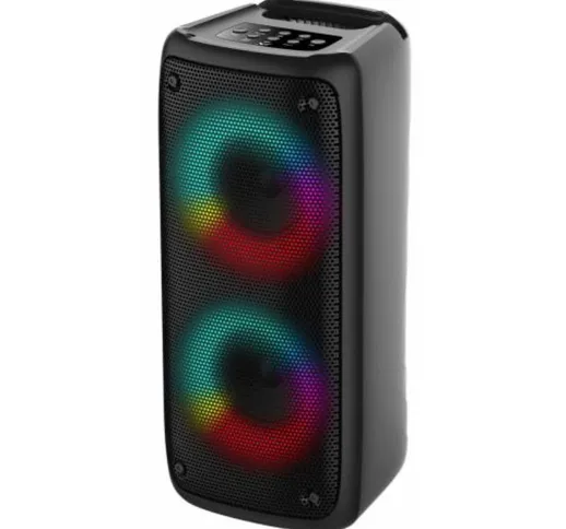  fire 2 speaker bluetooth 3 effetti luci led 20w ingressi usb/microsd/aux-in/mic batteria...