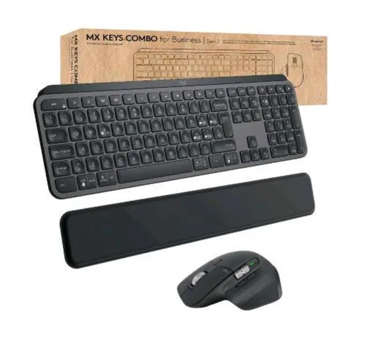  mx keys combo for business gen 2t kit tastiera e mouse rf bluetooth mano destra laser 8.0...
