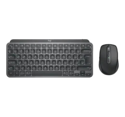  mx keys mini combo for business set mouse e tastiera retroilluminata bluetooth qwerty gra...