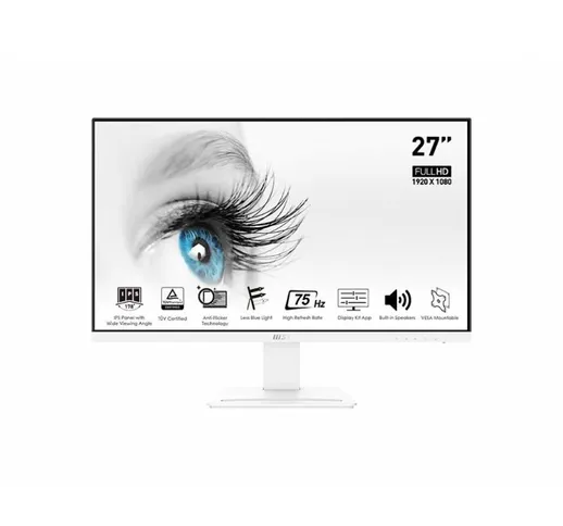 Msi pro mp273w monitor per pc 27`` full hd bianco