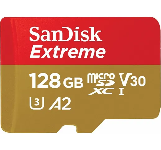 SD San Disk 128GB con adattatore Extreme ideale per Action Camera e Droni