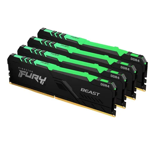 128GB 3200MHZ DDR4 CL16 DIMM 4X32GB FURY BEAST RGB