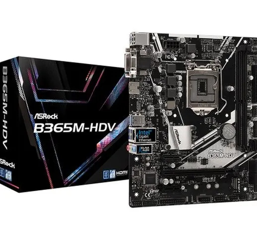 ASROCK MB B365M-HDV 2xDDR4 1xPCIe 3.0 2xPCIe 3.0 6 SATA3 DVI/HDMI MATX