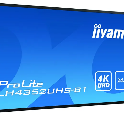iiyama LH4352UHS-B1 visualizzatore di messaggi Pannello piatto per segnaletica digitale 10...