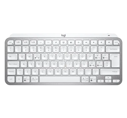  MX Keys Mini Minimalist Wireless Illuminated Keyboard tastiera RF senza fili + Bluetooth...