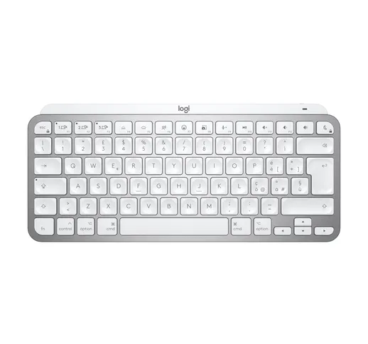  MX Keys Mini per Mac Tastiera Wireless, Minimal, Compatta, Bluetooth, Tasti Retroillumina...