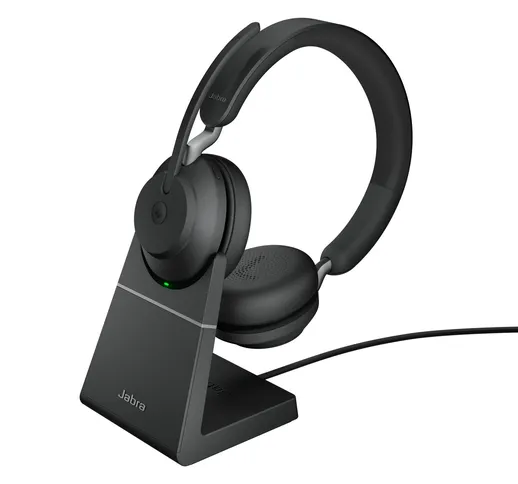  Evolve2 65, MS Stereo Auricolare Wireless A Padiglione Ufficio USB tipo A Bluetooth Nero