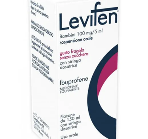 Levifen*orale Sosp 150 Ml 100 Mg/5 Ml Gusto Fragola Senza Zucchero - Exipharma Srl