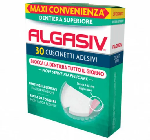 Algasiv Adesivo Per Protesi Dentaria Superiore 30 Pezzi - Combe Italia Srl