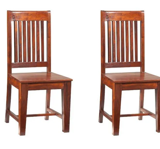 Set di 2 sedie in legno acacia - laccato / nougat 46x42x100 OXFORD #14