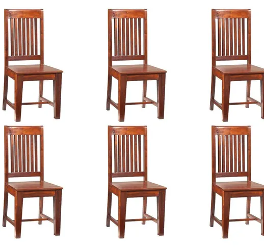 Set di 6 sedie in legno acacia - laccato / nougat 46x42x100 OXFORD #14