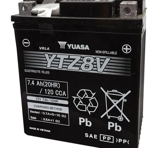 Batteria di accensione Yuasa YTZ8V 12V-7Ah