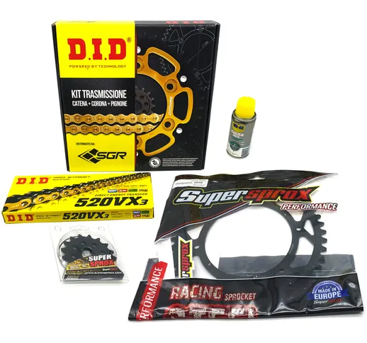 Kit catena, corona e pignone per Aprilia 125 Tuareg Wind '90 DID VX3