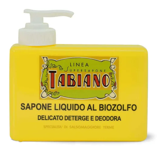 Sapone Liquido allo Zolfo per Acne e Brufoli 250 ml - Supersapone Tabiano