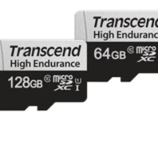 TRANSCEND MEMORY CARD 64GB microSD w/ adapter U1, High Endurance TS64GUSD350V