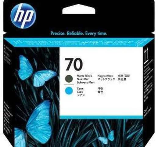 HP TESTINA 70 NERO OPACO CIANO C9404A