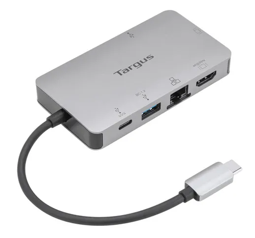 TARGUS DOCKING STATION USB-C DP ALT MODE SINGLE VIDEO 4K HDMI/VGA CON PASS-THRU POWER DELI...