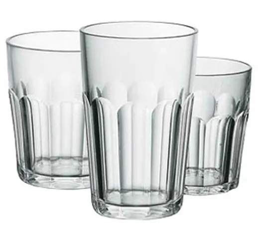 Bicchieri da bibita confezione 6 pezzi Ø9xh12,5 cm - 420 cc in PCTA Impilabili trasparenti