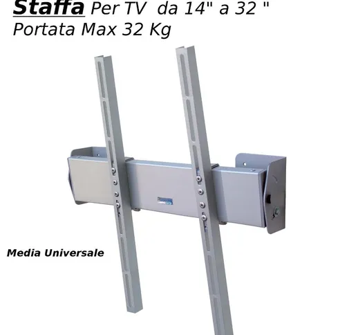 Staffa a parete inclinabile per TV DA 14 a 42 pollici compatibile vesa max 400x400 portata...
