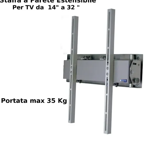 Staffa a parete estensibile fino a 40 cm per TV DA 14 a 42 pollici compatibile vesa max 40...