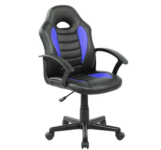 Poltroncina Gaming modello Racer Pro gioco, computer ufficio in similpelle con altezza sed...