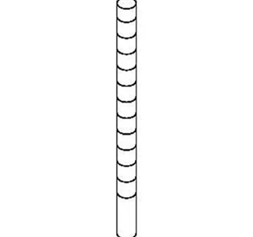 Montante Cromato h90x2,6 cm compreso di piedino regolabile in altezza avvitato