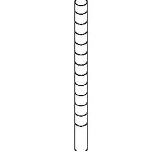Montante Cromato h150x2.6 cm compreso di piedino regolabile in altezza avvitato