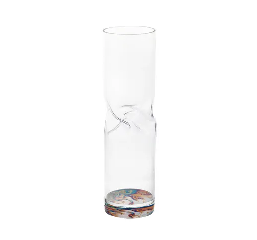 Vaso Portafiori di arredo in cristallo acrilico Bloom Small diametro 7xh25 cm contenitore...