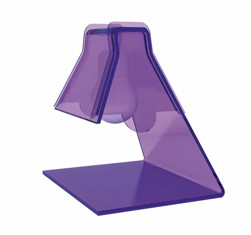 Lampada Abat -Jour in plexiglass trasparente modello 20x17xh21 cm - 40 W -E 14 BULB viola