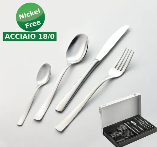 Confezione Panoramica 30 pezzi coltello economico Alfa Satinata 18/0 nichel free, (inox 18...